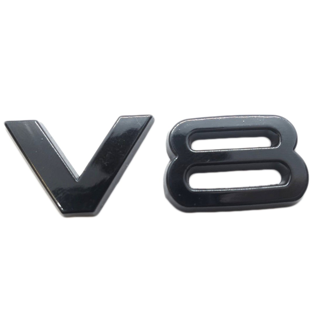 CTRONIC Wing Fender Front Rear Black Glossy Badge Logo Boot Emblem Sticker Adhesive V8 HB4R2