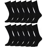 Easton Marlowe Mens Dress Socks 12 Pack Combed Cotton Classic Patterns No Seam Comfort