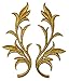 1 Pair Flower Wildflower Floral Bouquet Gold Lace DIY Applique Embroidered Sew Iron on Patch FW-048