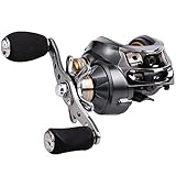 Sougayilang Baitcast Reel with 11+1 Shielded Ball Bearings - 18 Lb Carbon Fiber Drag - Rubber Cork Handle Knobs - Magnetic Tuned Dual Brakes Low Profile Baitcasting Fishing Reels