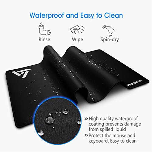 VicTsing [30 Larger] Extended Gaming Mouse Pad with Stitched Edges