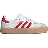 adidas Samba OG Women's Shoes, Cloud White/Better Scarlet/Cloud White, Size 6