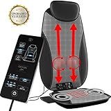 Back Massager by Gideon, Full Back Shiatsu Massaging Cushion with Heat + Vibration/Powerful 3D Deep Kneading + Multiple Vibrating Points at Thighs – Massage, Relax & Relieve Aches & Pains [UPGRADED]