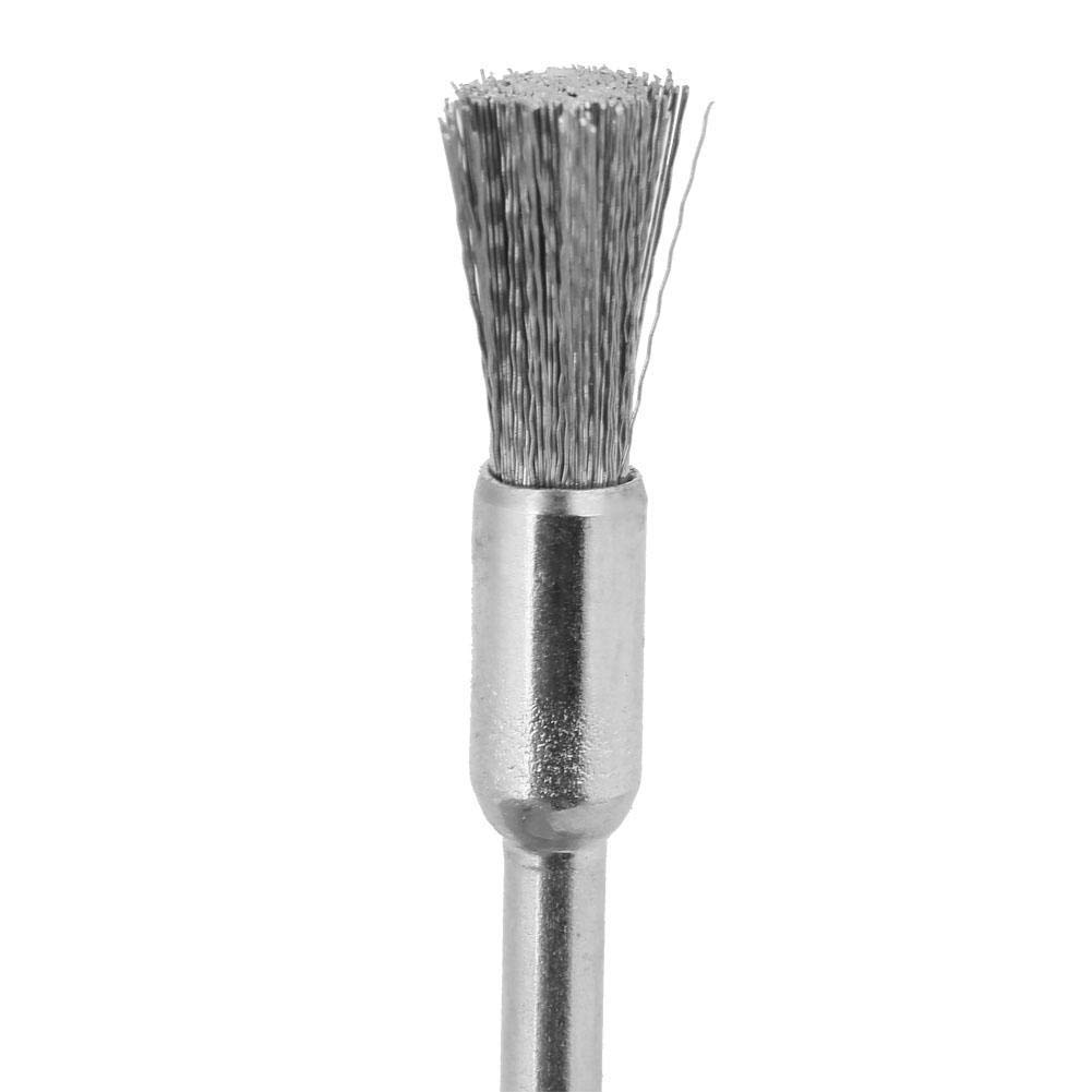 15pcs Steel Diameter Wire Brush 3mm Shank Mini Polishing Tool for Metal, Wood, Stone Cleaning((3 * 5mm)