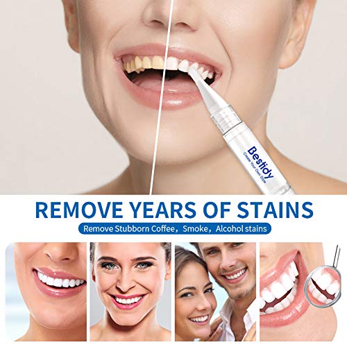 Bestidy Teeth Whitening Pen (2 Pack), Natural Carbamide Peroxide Gel,20+ Uses, Effective, Painless, No Sensitivity, Travel-Friendly, Easy to Use, Beautiful White Smile, Natural Mint Flavor - Thumbnail 3