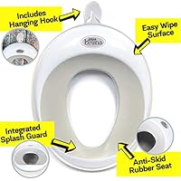 Secure Non Slip Potty Training Seat with Splash Guard for Boys and Girls | Includes Free Storage Hook | Fits Round & Oval Toilets