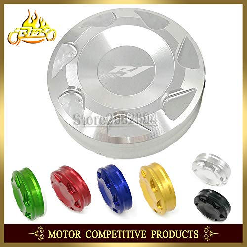 Wincom Dishman Automobiles & Motorcycles Front Brake Master Cylinder Fluid Reservoir Cover Oil Cap Motorcycle for Yamaha YZF-R1 YZF R1 Yzfr1 2004-2015 2014 2013 2012 CNC - (Color: Red)