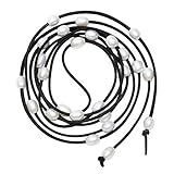 Long White Cultured Freshwater Pearls on Colored Suede Leather Cord Wrap Necklace/bracelet for Women-Black(68