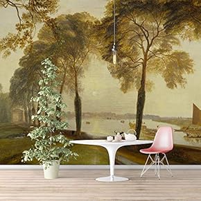 Wall Murals Self-Adhesive Removable The Dogana and San Giorgio Maggiore by Joseph Mallord William Turner Wallpaper Home Decoration for Living Room,Bedroom - 66x96 inches