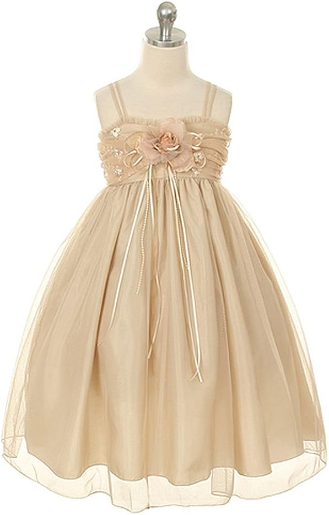 mocha flower girl dresses