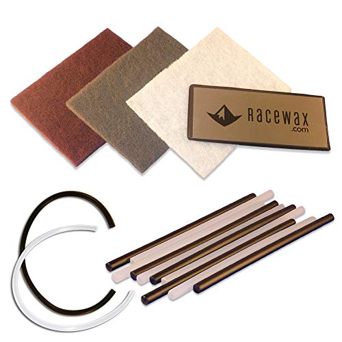 RaceWax Core Shot Ski Base Repair Kit 5/5 Clear/Black Ptex Metal Grip