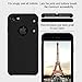 Silicone Apple iPhone 7 Case, Soft, Slim Fit (Black Color) ROKIO [ Liquid Silicone Gel Rubber Case ] Built-in metal Plate, Hard Back Cover (4.7 Inch)