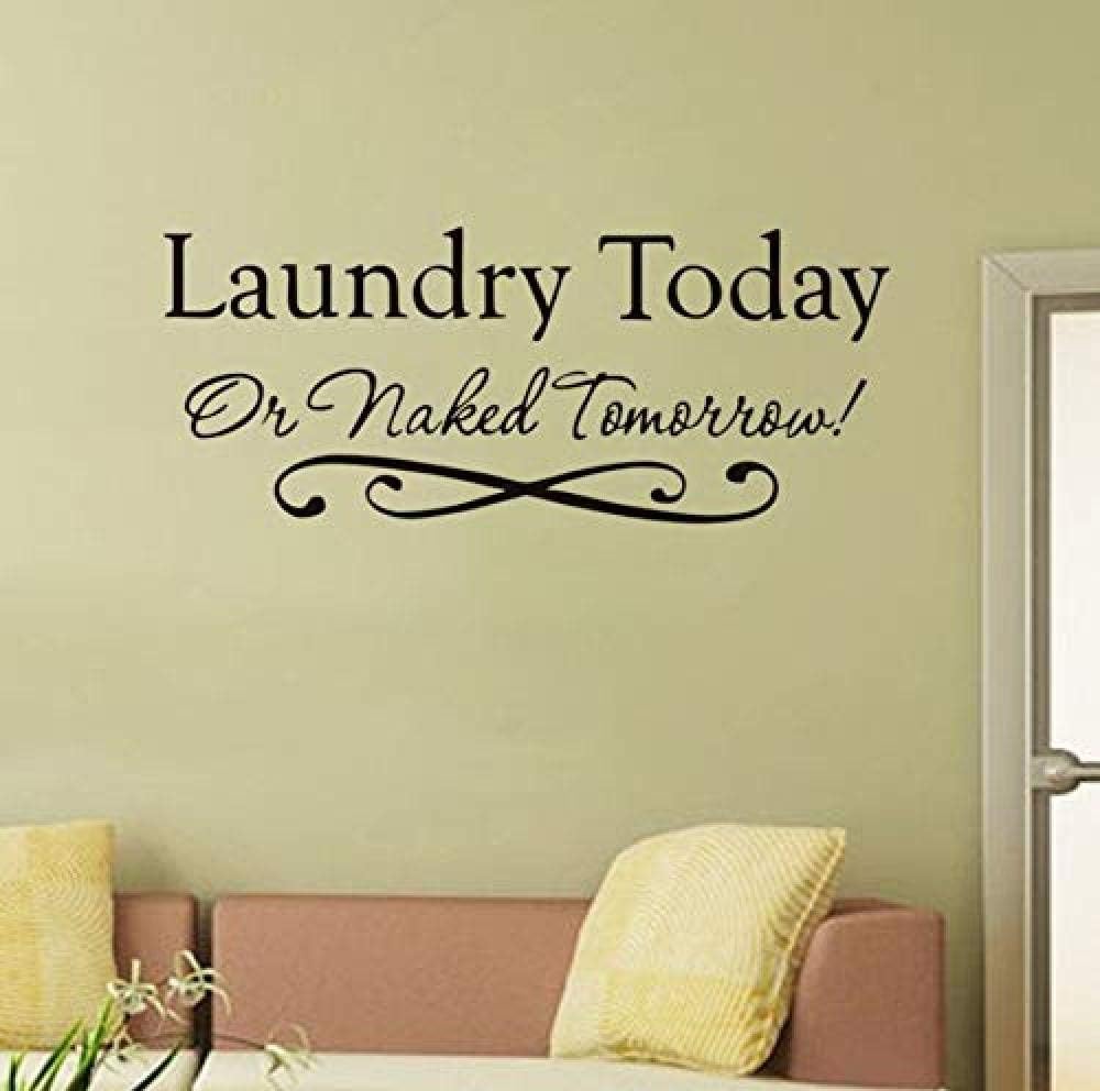 Wäsche Heute Vinyl Wandtattoo Zitate Wohnkultur Bad DIY Tapete
