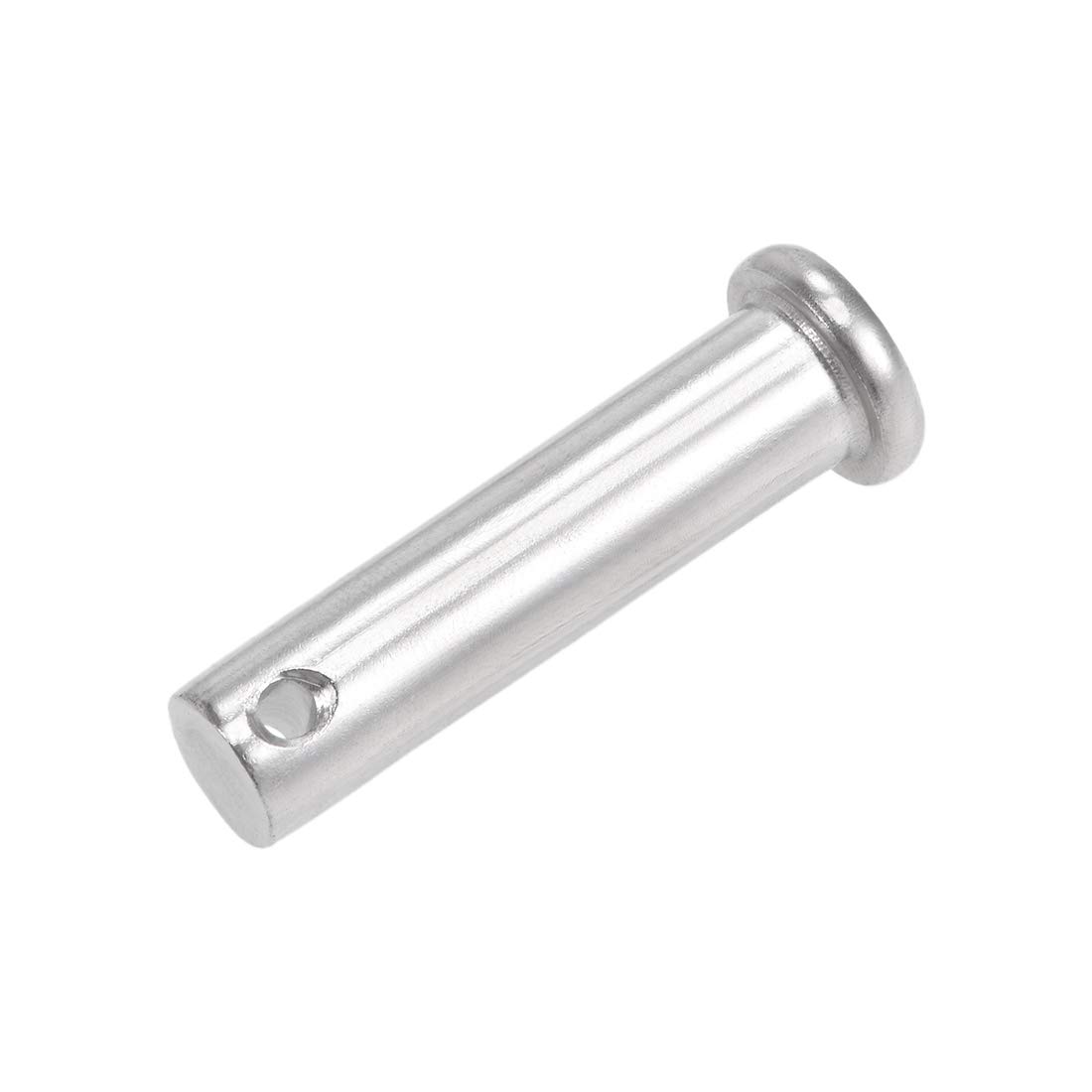 sourcing map Single Hole Clevis Pins - 10mm X 40mm Flat Head 304 Stainless Steel Link Hinge Pin