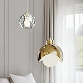 MOD LIGHTING Diana | Modern Gold Pendant Light Fixtures, Hanging Lights for Kitchen Island, Bedroom Lighting for Tracking, Di