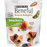 Purina Beneful Made in USA Facilities Dog Training Treats, Baked Delights Snackers - (5) 9.5 oz. Pouches