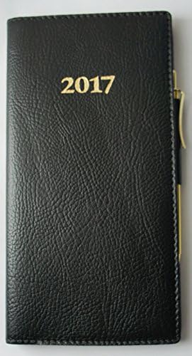 2021 Italian Bonded Leather Dark Chocolate Brown Weekly Pocket Planner Engagement Calendar with Pen