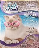 Feline Soft Claw Nail Caps, Small, Silver Sparkle
