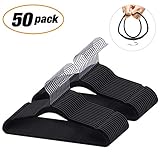IEOKE Velvet Hangers Nonslip Clothes Hangers Heavy Duty 360 Swivel Hanger Hook Ultra Thin Clothes Racks Perfect for Space Saving (50 PACK)