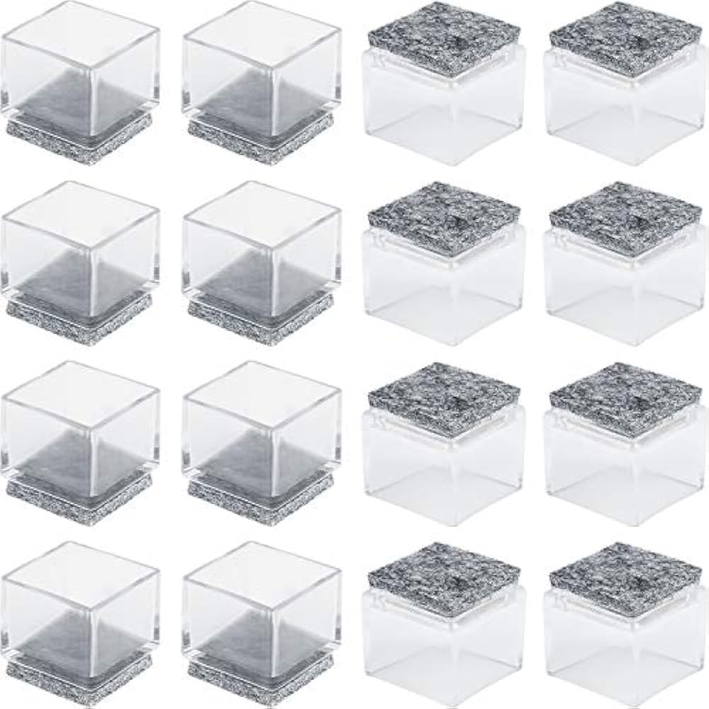 1&39&39x1" Square Chair Leg Floor Protectors With Felt Pads 1inch Table Caps | eBay