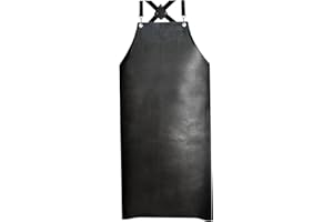 Dishwashing Apron, Waterproof & Adjustable PU Rubber Apron, Lightweight Crossed Back for Men, Women