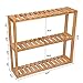 HBlife Bamboo 3-Tier Shelf Rack Utility Storage Organizing Plant Stand Multifunctional Bathroom Kitchen Living Room Holder Wall Mounted