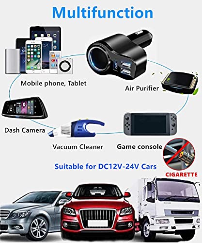 USB Car Cigarette Lighter Charger, PD3.0 Rapid Car Charger USB C Car Charger for iPhone 17/Air/16/15 Pro Max, iPad, Samsung Galaxy S25 S24, Huawei