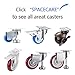 SPACECARE 4 Inches Swivel Caster Wheels, 1360Lbs with 360 Degree Heavy Duty Swivel Locking Casters with Brake Set of 4, No Noise Swivel Plate Castors