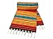 Bodhi Blanket Mexican Style Throw Blanket - Falsa Blanket for Yoga, Picnics, Beach, Tapestry, Camping, & More (Spirit Voices: Orange, Red, Purple, Black, Blue)