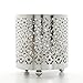 Hosley Metal Jar Candle Sleeves/Holders - Your Choice of Colors and Designs (Silver - Geometric)