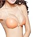 Women's Backless Strapless Silicone Push-Up Cherioll Bra with Adhesive Wing (Cup D, Nude)