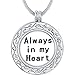 Ado Glo Christmas Memorial Gift, Always in My Heart Vial Urn Locket Pendant Necklace, Tree of Life Cremation Jewelry for Ashes, Keepsake for Husband Dad