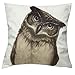 LAZAMYASA Animal Fashion Abstract Pug Dog Cushion Cover Case Pillow Custom Zippered Square Pillowcase 18x18 (one Side),Owl