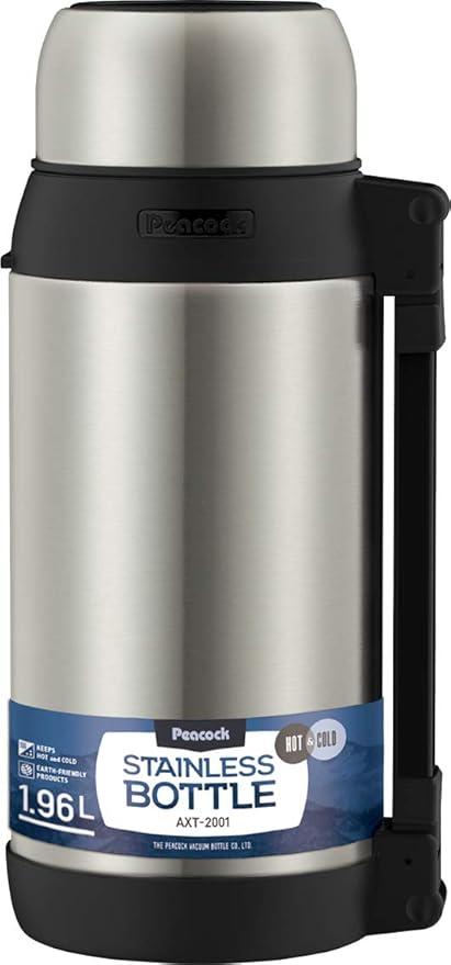 Amazon Co Jp ピーコック 水筒 ステンレスボトル コップタイプ ステンレス 1 96l Axt 01 Xa ホーム キッチン