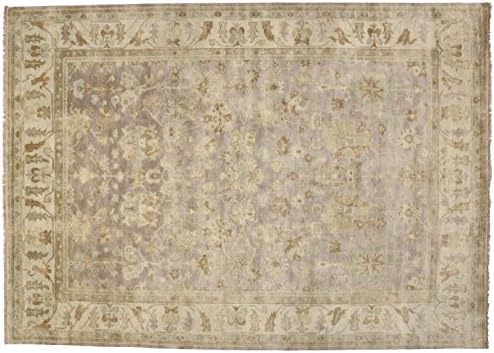 New Oushak Hand Knotted Wool Area Rug From India 10' 1" X 14' 1"