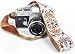 White Woven Vintage Camera Strap for All DSLR Camera. Embroidered Elegant Universal Neck & Shoulder Strap, Floral Pattern Strap Best Stocking Stuffer for Men & Women Photographers