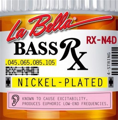 LaBella RX-N4D Bass Rx Nickel-Plated Strings, Custom