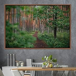 signwin Framed Canvas Wall Art Rustic Woods Brown...