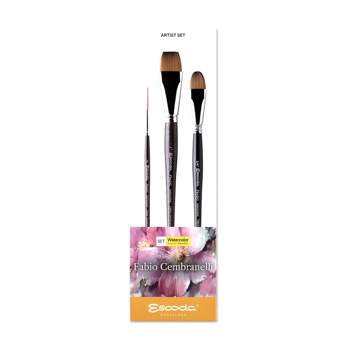 Escoda 8607 – 2 – Fabio Cembranelli, Set of 3 Brushes