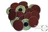25 PC 3 Inch Roloc Discs 60 Grit (Coarse) R Type Sanding Abrasives
