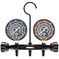 NAVAC NMG12A - Pro Manifold Gauge, Analog (R-454B, R-32, R-410A, R-22; A2L Compatible)