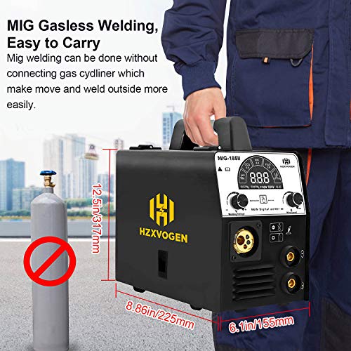 HZXVOGEN Multifunctional MIG Welder 110V 220V 200A with Color LCD