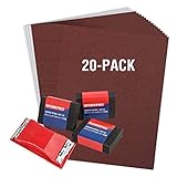 WORKPRO 24-Piece Sandpaper Combo Kit 80-600 Grit, with Sand Sponges 40/80/120 Grit and Sanding Block, for Wood Furniture Finishing, Metal Sanding, Paint Finishing, Sandpaper Holder Included