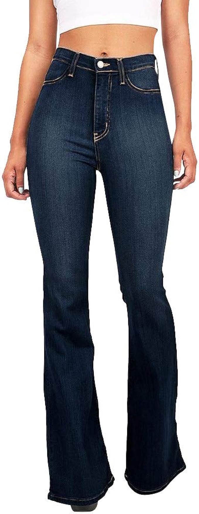 high waisted fitted jeans