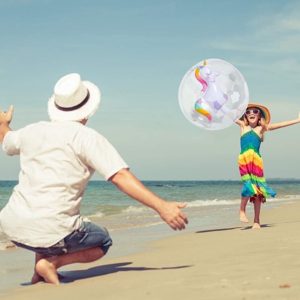 AMOR 3 Pieces 3D Beach Balls, 13 Inch Inflatable Beach Ball for Kids, Pool Toy Balls for Summer Beach Pool Party Favor Home Decoration: Sports & Outdoors