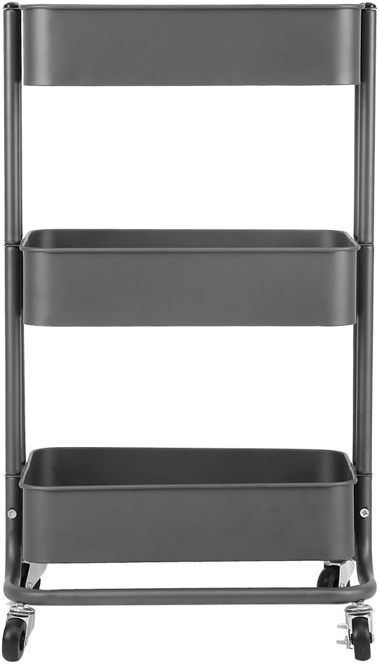 Carro Multiuso Almacenaje, Carro de Almacenamiento de 3 Pisos con