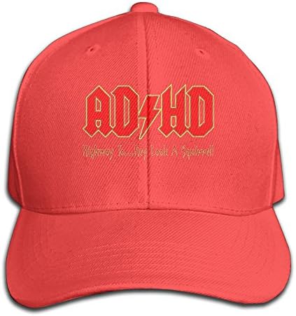 Womens Hats AD/HD Highway To Hey Look A Squirrel Red Flat Snapback Cap