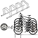 Goplus 4 Bike Rack Bicycle Stand Cycling Rack Parking Garage Storage Organizer, Silver