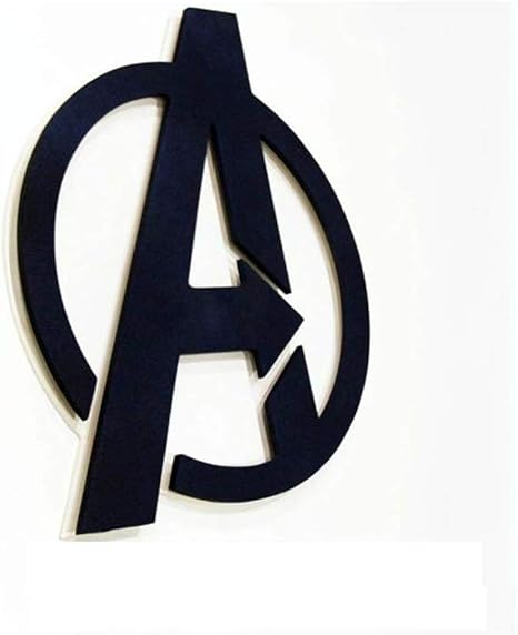 xlbaxlj avengers logo led lampara de pared 3d luz de la noche la lampara de cabecera de control remoto inalambrico interruptor de la habitacion