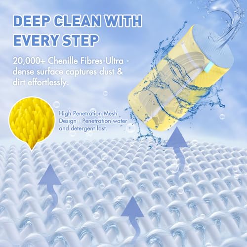 Teletrogy 2 Pieces Washing Machine Shoe Bag – Washing Machine Bag with 360° Cleaning, 3 in 1 Reusable Shoe Washing Bag with Adjustable Size, Hidden Zip, Yellow